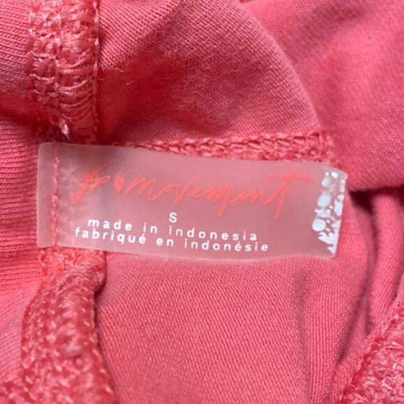 Free People Pink High Waisted Tight Yoga Workout Athletic Biker Shorts Size S - Picture 4 of 5